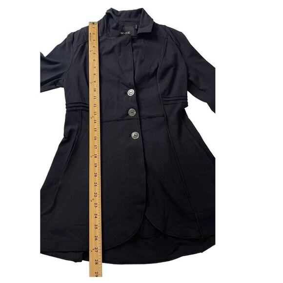 Nick+Zoe Tree Button Seamed Riding Jacket Size X Small Black New - Picture 7 of 16